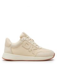 DKNY Sneakersy K1472129 Beżowy. Brązowe obuwie sportowe damskie DKNY, ze skóry, bez zapięcia. Za 469.99 zł.