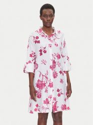 Iconique Sukienka koszulowa IC25-055 Biały Relaxed Fit. Białe sukienki damskie Iconique, bez wzorów, z bawełny, bez ramiączek. Za 329.99 zł.