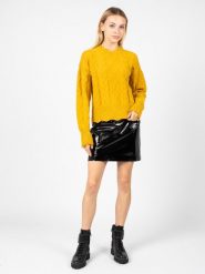 Pinko Spódnica "The Mall" | 1G16EM Y77G | The Mall | Kobieta | Czarny. Czarne spódnice damskie Pinko, bez wzorów, ze skóry, mini. W wyprzedaży za 359.00 zł.