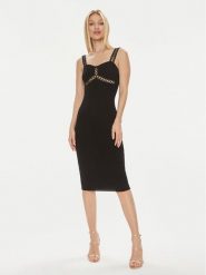 Marciano Guess Sukienka dzianinowa 4GGK25 5634Z Czarny Bodycon Fit. Czarne sukienki damskie Marciano Guess, z aplikacjami, z dzianiny, bez ramiączek. Za 439.99 zł.