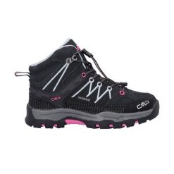 Buty trekkingowe juniorskie CMP Rigel Mid Wp. Czarne obuwie trekkingowe damskie CMP, bez zapięcia. Za 269.99 zł.
