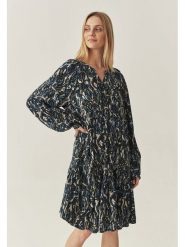 TATUUM Sukienka w kolorze granatowo-beżowym rozmiar: 42. Niebieskie sukienki damskie TATUUM, bez wzorów, z wiskozy, bez ramiączek. Za 213.18 zł.