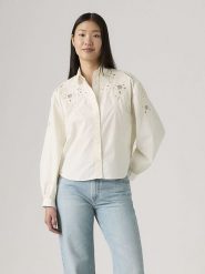 Levi's Koszula w kolorze kremowym rozmiar: S. Brązowe koszule damskie Levi's, s, bez wzorów, z bawełny, bez kołnierzyka, bez ramiączek. Za 104.89 zł.