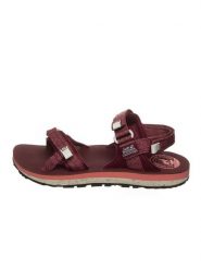 Jack Wolfskin Sandały "Outfresh Delux" w kolorze bordowym rozmiar: 39,5. Czerwone sandały damskie Jack Wolfskin, bez wzorów, z otwartym noskiem, bez obcasa, bez zapięcia. Za 188.40 zł.