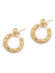 MOODE Kolczyki-półkreole "Marguerite" rozmiar: onesize. Żółte kolczyki damskie MOODE, ze stali. Za 39.99 zł.