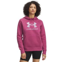Bluza damska z kapturem Under Armour Rival Fleece Shimmer. Fioletowe bluzy damskie Under Armour, s, bez wzorów, z bawełny, z kapturem. Za 295.99 zł.