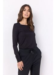 Soyaconcept Koszulka "Marica" w kolorze czarnym rozmiar: L. Czarne bluzki damskie Soyaconcept, l, bez wzorów, bez kołnierzyka, bez ramiączek. Za 109.95 zł.