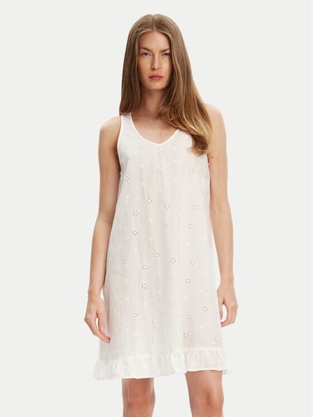 United Colors Of Benetton Koszula nocna 4SHX3C008 Écru Regular Fit. Koszule nocne i halki United Colors Of Benetton, bez wzorów, z bawełny, bez ramiączek. Za 109.99 zł.