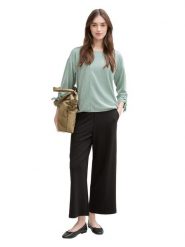 TOM TAILOR Denim Koszulka w kolorze biało-zielonym rozmiar: XS. Białe koszulki damskie TOM TAILOR DENIM, xs, bez wzorów, z denimu, bez kołnierzyka, bez ramiączek. Za 56.99 zł.