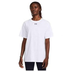 Koszulka damska Under Armour Campus Oversize. Białe bluzki damskie Under Armour, s, bez wzorów, bez kołnierzyka, bez ramiączek. Za 90.12 zł.