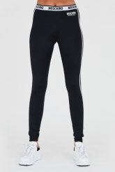 MOSCHINO Czarne legginsy. Czarne legginsy damskie MOSCHINO, s, bez wzorów. W wyprzedaży za 409.99 zł.