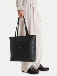 Beverly Hills Polo Club Torebka EO-BHPC-L-012-09 Czarny. Czarne shopper bag Beverly Hills Polo Club, bez wzorów, z materiału, bez dodatków. Za 299.99 zł.