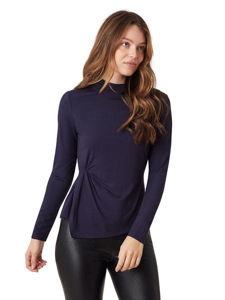 Scotch & Soda Bluzka w kolorze granatowym rozmiar: XL. Niebieskie bluzki damskie Scotch & Soda, xl, bez wzorów, bez kołnierzyka, bez ramiączek. Za 91.95 zł.