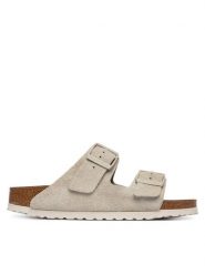 Birkenstock Klapki Arizona 1031645 Beżowy. Brązowe klapki damskie Birkenstock, bez wzorów, ze skóry, bez obcasa, bez zapięcia. Za 509.99 zł.