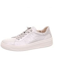 Legero Skórzane sneakersy "Rejoise" w kolorze srebrnym rozmiar: 40. Szare obuwie sportowe damskie Legero, bez zapięcia. Za 263.53 zł.