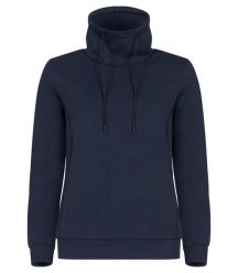 Clique Hobart Women blu granatowy bluza z wysokim kołnierzem – Dark Navy. Niebieskie bluzy damskie CLIQUE, m, bez wzorów, z elastanu, bez kaptura. Za 187.90 zł.
