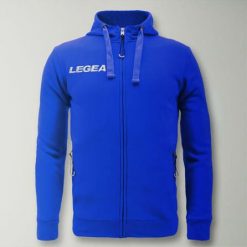 Junior Bluza Sarajevo z kapturem Jasnoniebieska. Niebieskie bluzy damskie LEGEA, bez wzorów, z bawełny, z kapturem. Za 180.00 zł.