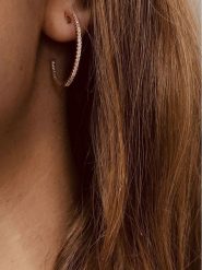 Les Petites Précieuses Pozłacane kolczyki-kreole z cyrkoniami rozmiar: onesize. Żółte kolczyki damskie Les Petites Précieuses, z cyrkonią, pozłacane. Za 130.99 zł.