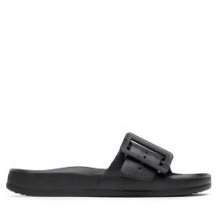 Klapki Big Star Shoes. Czarne klapki damskie BIG STAR SHOES, bez wzorów, bez obcasa, bez zapięcia. Za 49.99 zł.