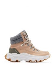 Sorel Skórzane botki "Kinetic" w kolorze beżowym rozmiar: 38. Brązowe botki damskie Sorel, z materiału, bez obcasa, na platformie, bez zapięcia. Za 269.75 zł.