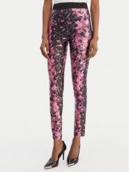 Versace Jeans Couture Legginsy 80HAC101 JS552 Różowy Slim Fit. Czerwone legginsy damskie Versace Jeans Couture, bez wzorów, z jeansu. Za 809.99 zł.