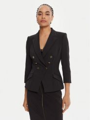 Elisabetta Franchi Marynarka GI-174-56E2 Czarny Regular Fit. Czarne marynarki i żakiety damskie Elisabetta Franchi, bez wzorów, z syntetyku. Za 2,289.00 zł.