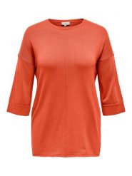 ONLY Carmakoma Sweter w kolorze pomarańczowym rozmiar: 46/48. Pomarańczowe swetry klasyczne damskie Only Carmakoma, bez kołnierzyka. Za 48.28 zł.