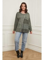 Curvy Lady Koszulka w kolorze khaki rozmiar: 48/50. Brązowe koszulki damskie Curvy Lady, bez wzorów, z koronki, z asymetrycznym kołnierzem, bez ramiączek. Za 131.43 zł.