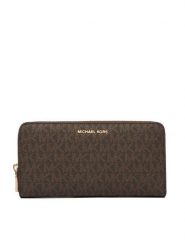 MICHAEL Michael Kors Portfel Jet Set 32F5GJ6T7B Brązowy. Brązowe portfele damskie MICHAEL Michael Kors, bez wzorów, ze skóry. Za 589.99 zł.