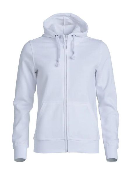 Clique Basic Hoody Full Zip Women — damska bluza z kapturem i zamkiem, biały –. Białe bluzy damskie CLIQUE, m, bez wzorów, z bawełny, z kapturem. Za 187.06 zł.