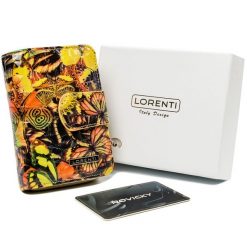 Skórzany portfel damski w motyle Lorenti 76115-13 kolorowy. Portfele damskie LORENTI, bez wzorów, ze skóry. Za 109.99 zł.