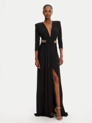 Babylon Sukienka wieczorowa S00862 Czarny Regular Fit. Czarne sukienki damskie Babylon, bez wzorów, z syntetyku, wizytowe, bez ramiączek. Za 1,859.00 zł.