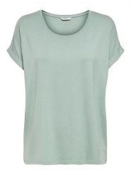ONLY Koszulka "Moster" w kolorze jasnozielonym rozmiar: M. Zielone bluzki damskie Only, m, bez wzorów, bez kołnierzyka, bez ramiączek. Za 65.95 zł.