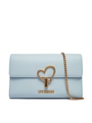 LOVE MOSCHINO Torebka JC4327PP1OLQ0701 Błękitny. Niebieskie torebki wieczorowe damskie Love Moschino, bez wzorów, ze skóry, bez dodatków. Za 769.99 zł.