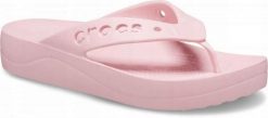 Japonki Dla Dorosłych Crocs Baya Platform Flip. Czarne klapki damskie Crocs, bez wzorów, z materiału, bez obcasa, bez zapięcia. Za 139.99 zł.