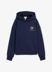 Bluza oversize z mieszanki bawełny. Niebieskie bluzy damskie bonprix, bez wzorów, z bawełny, bez kaptura. Za 109.99 zł.