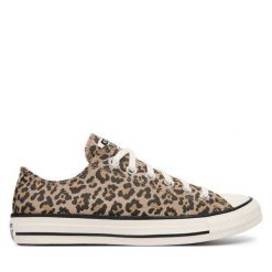 Trampki Converse. Brązowe trampki damskie Converse, bez wzorów, bez zapięcia. Za 399.99 zł.