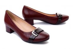 BIOECO BY ARKA 6495 1573+2292 bordo, czółenka damskie. Czerwone czółenka damskie Bioeco by Arka, bez wzorów, ze skóry, bez obcasa, na obcasie. Za 221.94 zł.