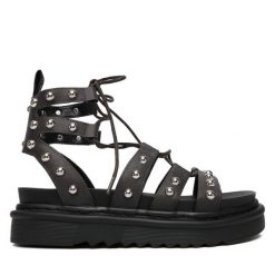 Sandały REPLAY. Szare sandały damskie Replay, bez wzorów, bez obcasa, na płaskiej podeszwie, bez zapięcia. Za 439.99 zł.