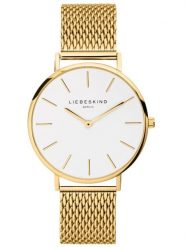 Liebeskind Zegarek kwarcowy w kolorze złoto-białym rozmiar: onesize. Białe, analogowe zegarki damskie Liebeskind, ze stali. Za 303.06 zł.