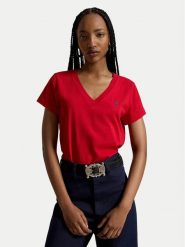 Polo Ralph Lauren T-Shirt 211B14611004 Czerwony Regular Fit. Czerwone t-shirty damskie Polo Ralph Lauren, xs, bez wzorów, z bawełny, bez kołnierzyka. Za 399.99 zł.