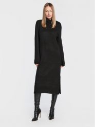 ONLY Sukienka dzianinowa Brandie 15214595 Czarny Regular Fit. Czarne sukienki damskie Only, bez wzorów, z dzianiny, bez ramiączek. Za 99.99 zł.