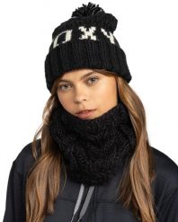 Czapka z mankietem dla Kobiety TONIC Czarny. Czarne czapki damskie Roxy, bez wzorów, z materiału. Za 168.75 zł.