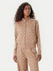 Guess Bluza V5YQ07 K0282 Brązowy Regular Fit. Brązowe bluzy damskie Guess, xl, z aplikacjami, z syntetyku, bez kaptura. Za 369.99 zł.