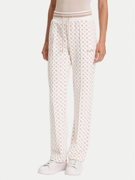 Guess Spodnie dresowe V5YB20 KB212 Écru Regular Fit. Spodnie dresowe damskie Guess, xl, z aplikacjami, z dresówki. Za 276.50 zł.