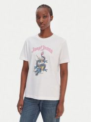 JOOP! Jeans T-Shirt Trinessa 30102434 Biały Regular Fit. Białe t-shirty damskie Joop! Jeans, xs, bez wzorów, z bawełny, bez kołnierzyka. Za 379.99 zł.