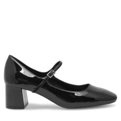 Półbuty Jenny Fairy. Czarne czółenka damskie Jenny Fairy, bez wzorów, bez obcasa, na obcasie. Za 129.99 zł.