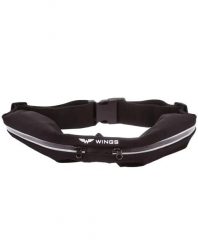 Ukryta nerka WINGS z elastycznym paskiem BLACK. Czarne nerki i saszetki damskie Wings, bez wzorów, z materiału. Za 29.90 zł.