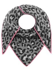 Zwillingsherz Chusta trójkątna w kolorze szaro-czarnym z dodatkiem wełny - 200 x 100 cm rozmiar: onesize. Czarne chusty damskie Zwillingsherz, bez wzorów, z materiału. Za 210.81 zł.