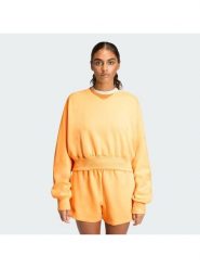 Adidas Bluza Soft Lux KA7017 Pomarańczowy Loose Fit. Brązowe bluzy damskie Adidas, l, bez wzorów, z syntetyku, bez kaptura. Za 278.99 zł.